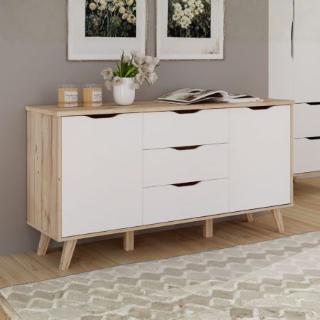 Credenza Tayra in metallo con 4 ante 160 cm. terracotta