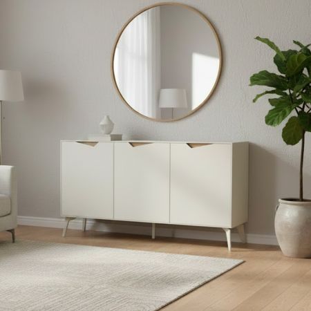 Credenza Timber 51A con 4 ante e 4 cassetti colore rovere anticato