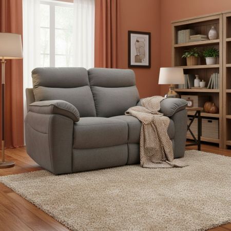 Divano letto Kriog 3 posti con rete elettrosaldata in tessuto Barrel 83 grigio