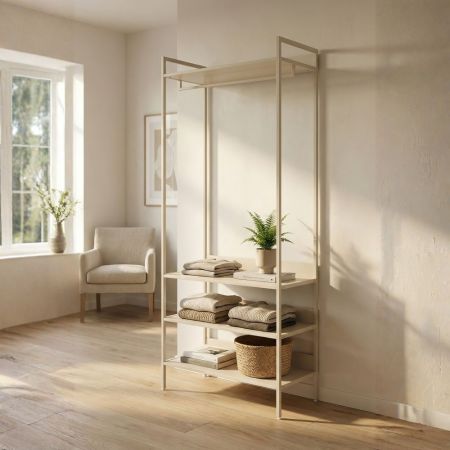 Mobile ingresso Mosso MO6 colore rovere e bianco
