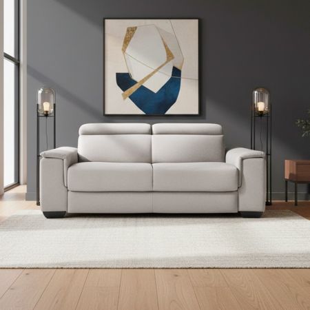 Divano letto contenitore Legen 3 posti in vellutino verde oliva 18-450