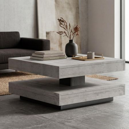 Tavolino da salotto Klint con piano effetto marmo nero arabesque e gambe nere