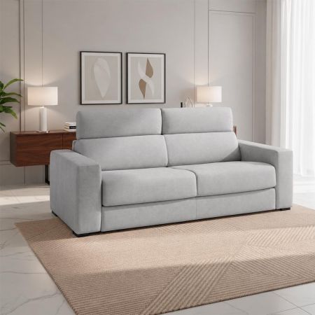 Divano Bostonfix 2 posti fisso in tessuto giulia 9713 grigio