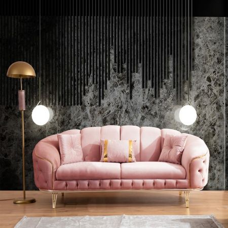Divano letto Lilo con penisola e 2 pouf reversibile in tessuto Vardo G1310 grigio chiaro
