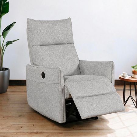 Poltrona alzapersona Motion con recliner elettrico e roller bar in tessuto G375 beige