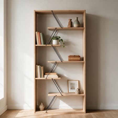 Libreria bifacciale Rail  antracite 79x166,5