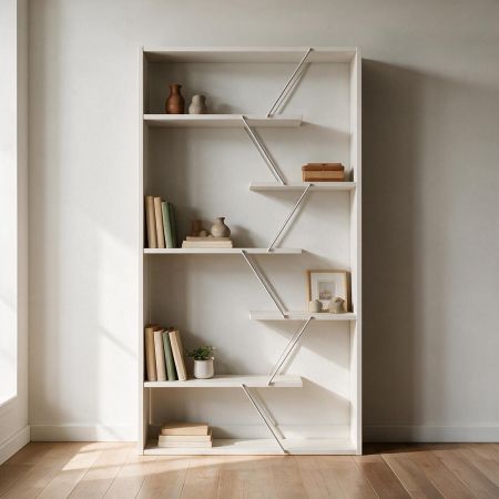Libreria orizzontale bifacciale tortora Karmato
