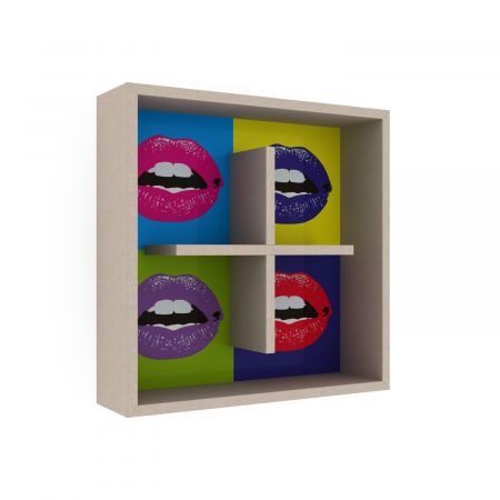 Libreria bifacciale Rail tortora 79x166,5