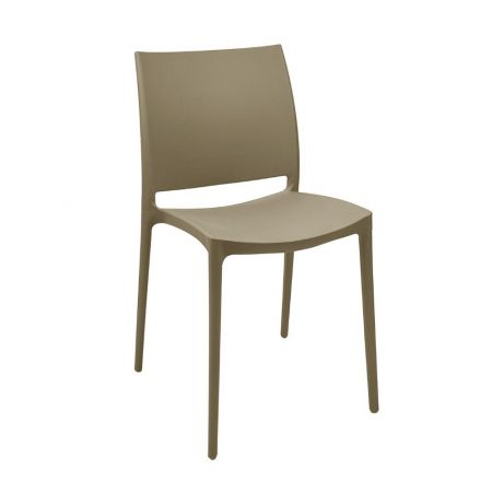 Sedia in polipropilene Sfera con design ergonomico colore cashmere set 4 pezzi