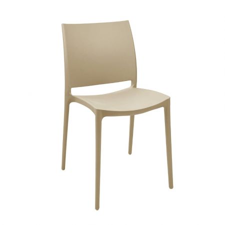 Sedia in polipropilene Sfera con design ergonomico colore dark grey set 4 pezzi