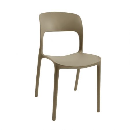 Sedia Lunetta imbottita in tessuto grigio con gambe nere set 2 pezzi