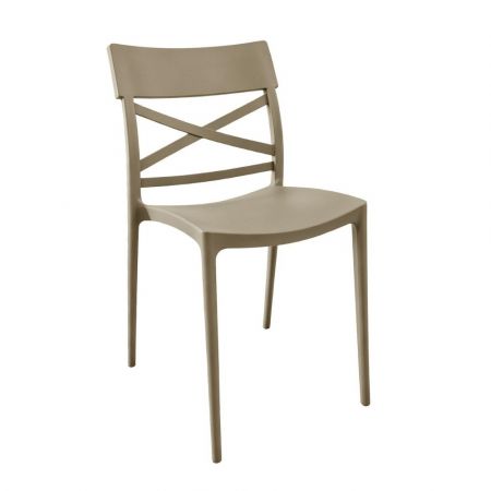 Sedia Grid polipropilene grigio