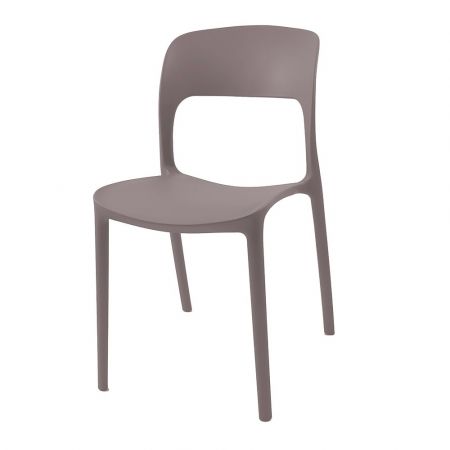 Sedia Tim in legno colore bianco e seduta in tessuto grigio set 2 pezzi