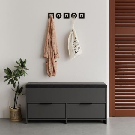 Mobile multiuso Breslavia con 3 cassetti H 70 cm. in stile Shabby bianco con piano rovere
