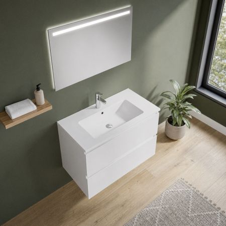 Colonna bagno sospesa Modular 1 anta 120x30x35 cm colore rovere miele