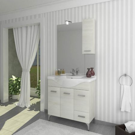 Colonna bagno sospesa Londres con due ante colore rovere grigio