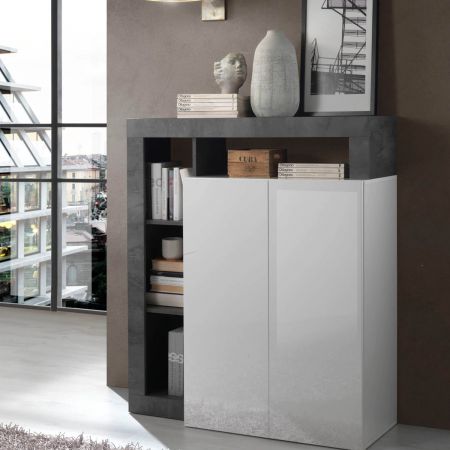 Credenza a giorno Sumatra20A bianca bifacciale