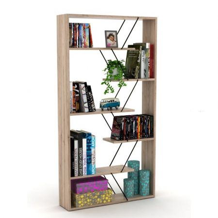 Libreria Frame colore rovere con 5 ripiani