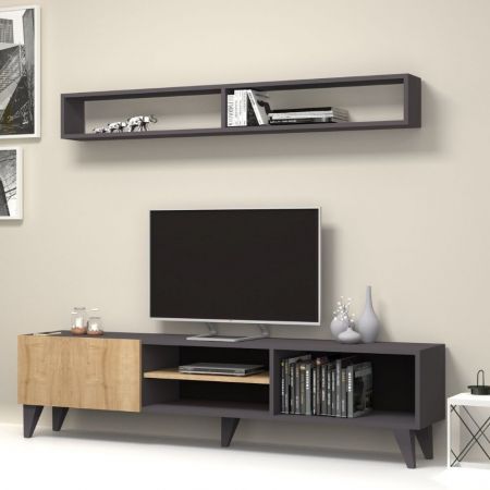 Porta tv Ralla colore bianco 158x30x40h