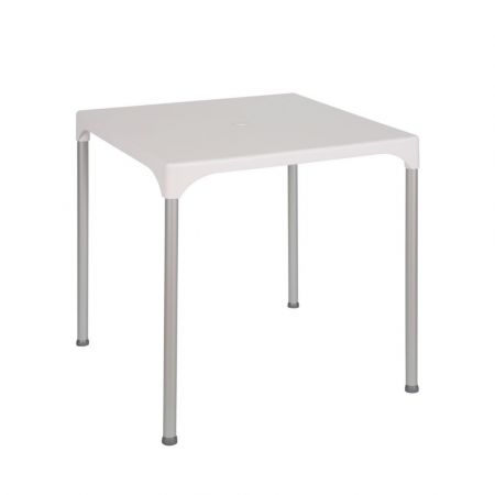 Tavolo tondo bianco da esterno diametro 90 cm Braga